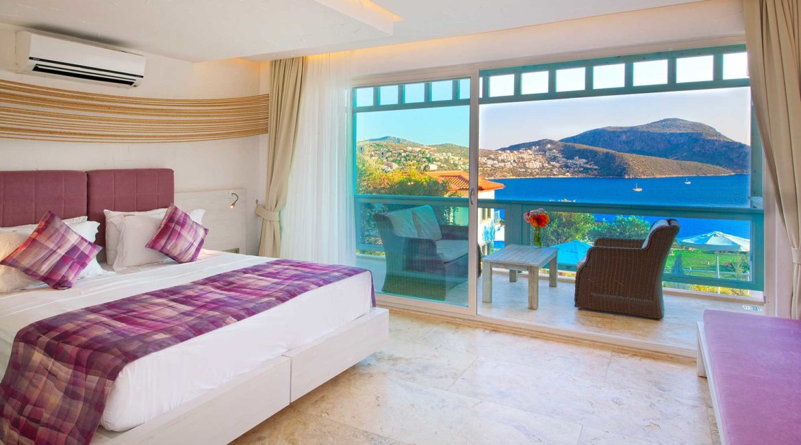 Asfiya Sea View interior and views from room 206