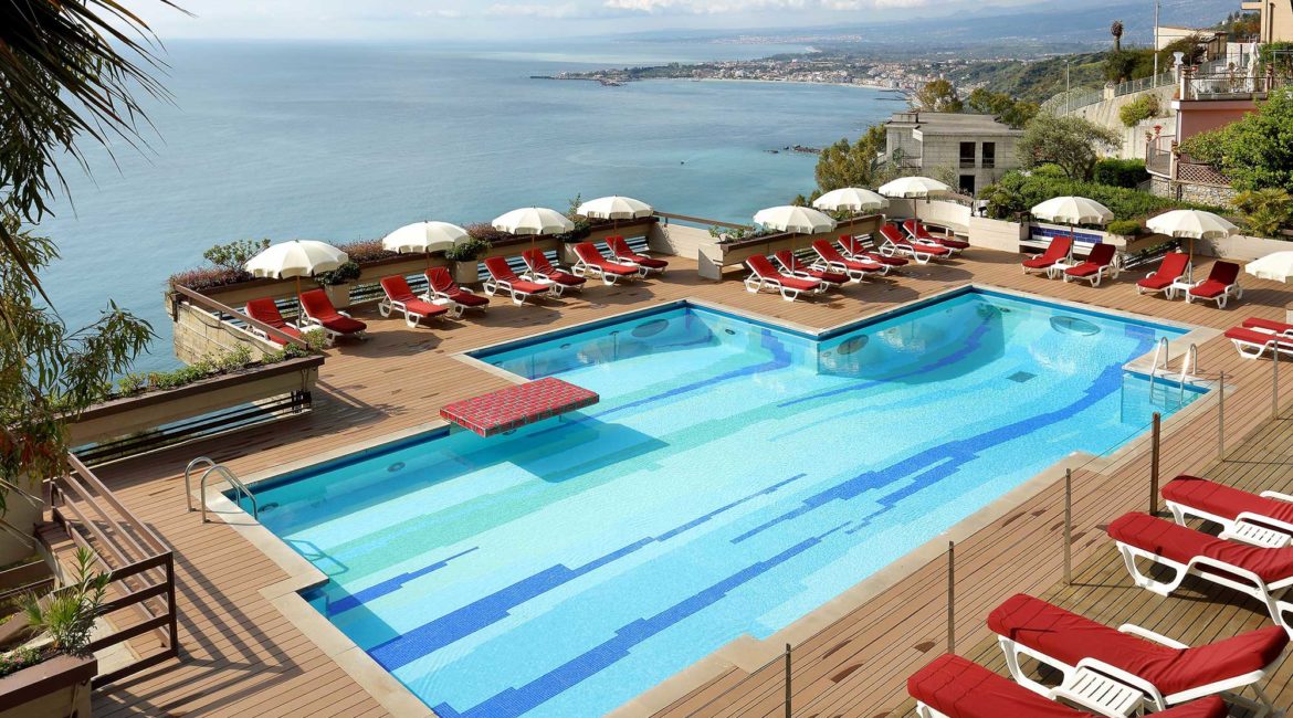 Monte Tauro Hotel's beautiful pool with amazing views