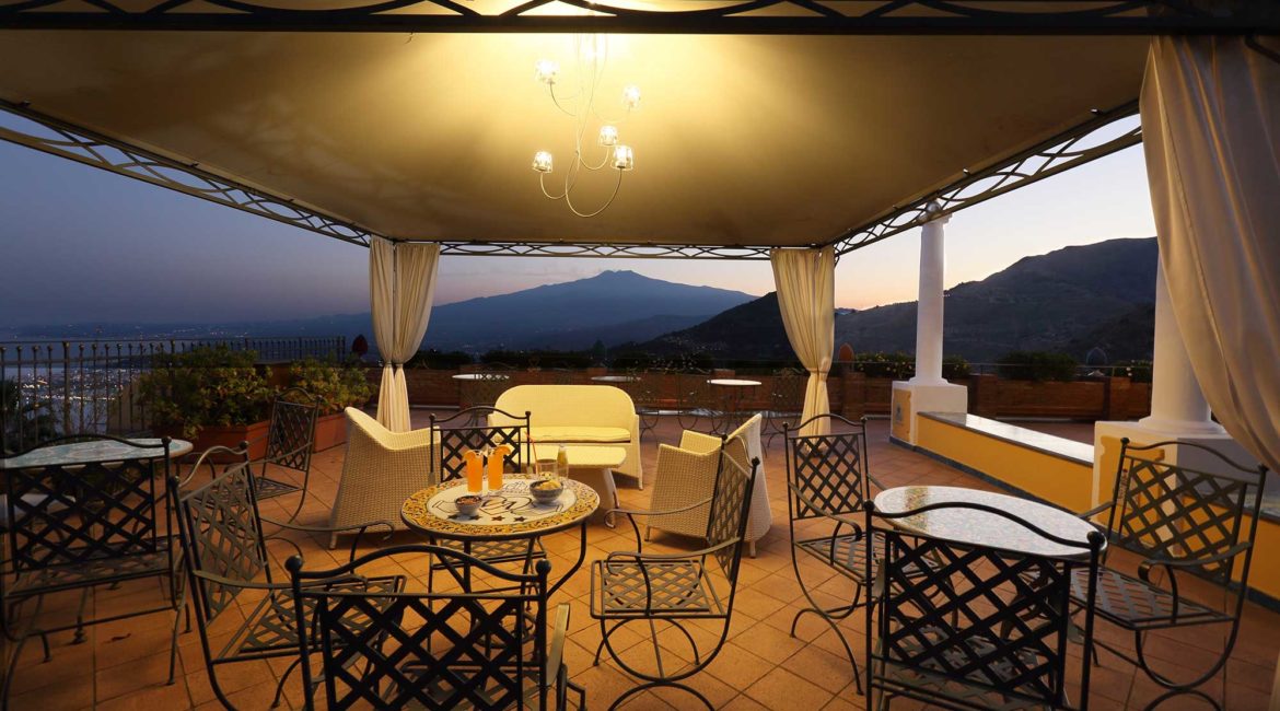 Villa Angela terrace bar with lovely views