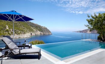 Villa Eco Braunis Horio pool and sea views